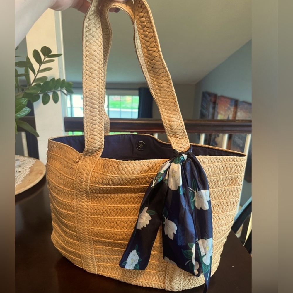 Draper James straw/cloth Summer Bag